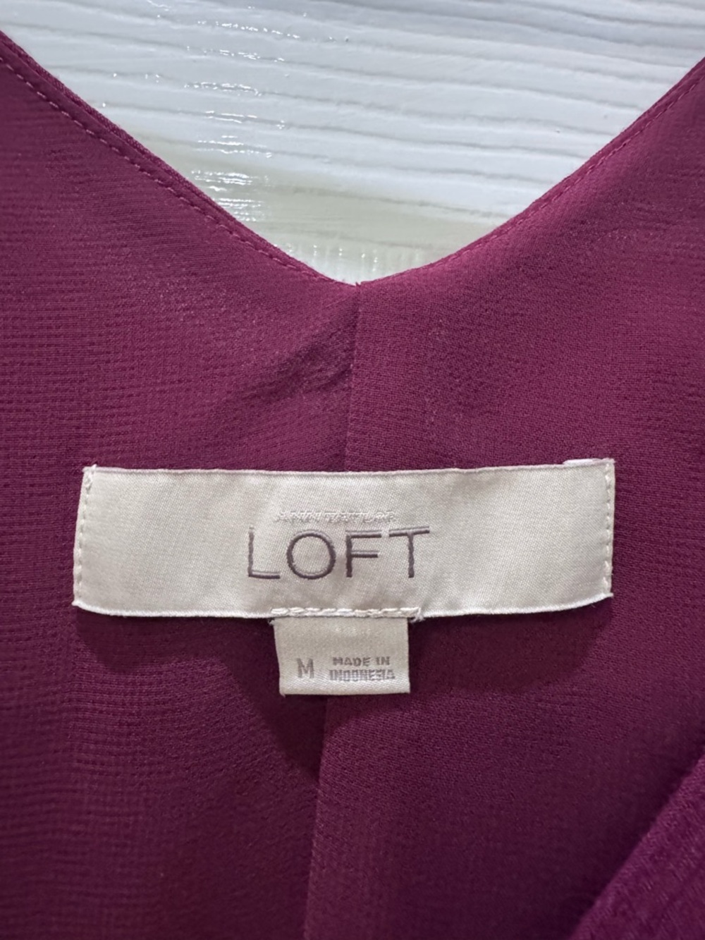 LOFT Plum V-Neck Double-Layer Camisole - Picture 4 of 6